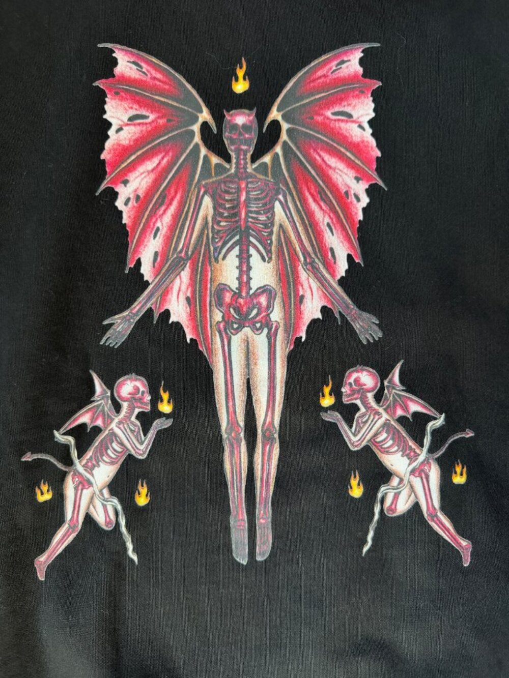 MBM Clothing Marcos Alvarado Black Sinner Hoodie Winged Skeleton Size M - Picture 9 of 11